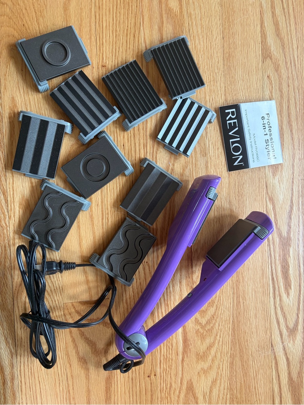 Revlon Purple Multi-Plate Hair Styler with Interchangeable Plates crimper